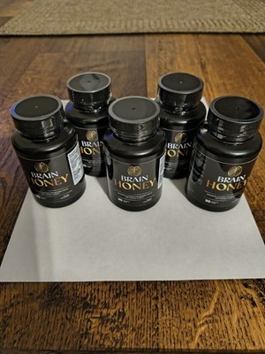 ( 5 Pack) Brain Honey Advanced Support Vitamin Supplement Capsules *PLUS* BONUS