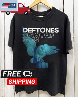 HOT! Deftones Band Diamond Eyes Blue Owl Unisex Black T-shirt Size S-5XL