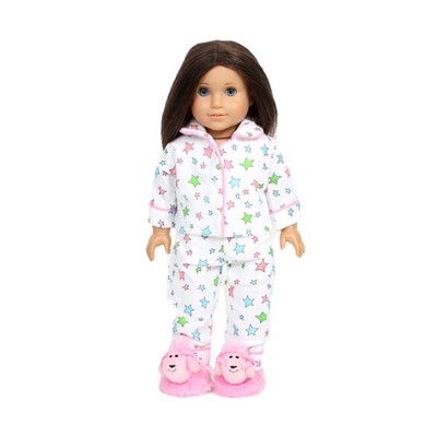 Star Flannel Pajamas 18'' Doll Clothes Fits American Girl Doll