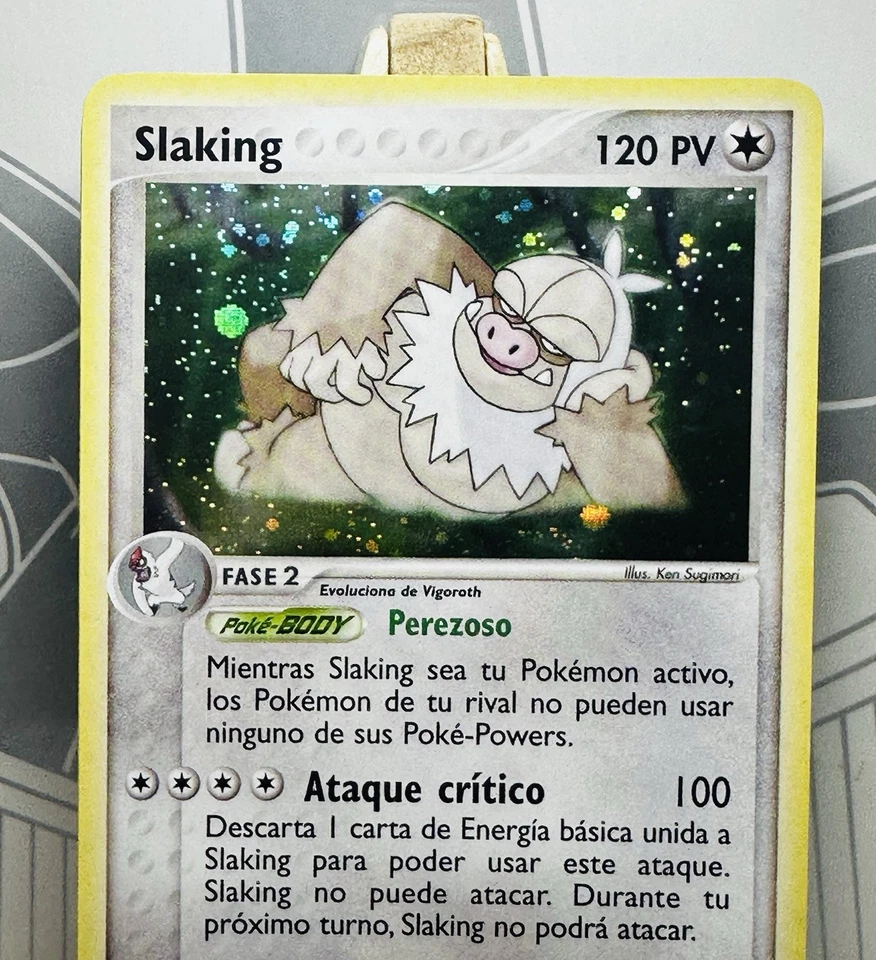 Slaking Holo Pokémon Karte Ruby and Sapphire 12 109 Spanisch 2004 Vintage NM - Bild 2 von 4