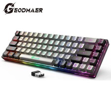 GEODMAER Wireless 68-Key Rechargeable Backlit Gaming Keyboard