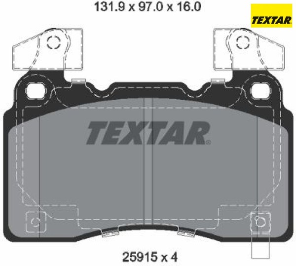 Textar 2591503 Bremsbelagsatz FüR Scheibenbremse Bremsbelagsatz-image