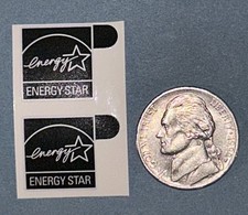 2 PCS Energy Star Laptop/PC Sticker Logo Decal Badge 15mm x 15mm -