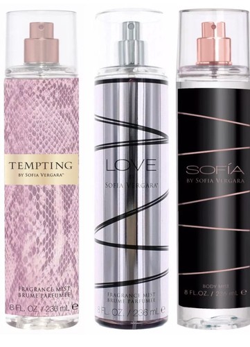 LOT 3 PERFUME BODY MIST SPRAY 8 OZ 236ML SOFIA VERGARA LOVE \u0026 TEMPTING |  eBay