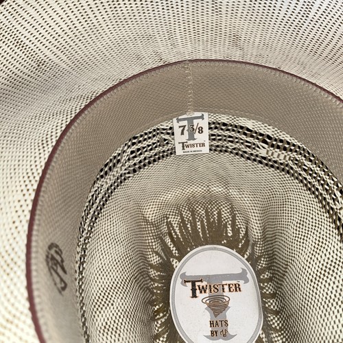 Twister Men's Bangora Straw Cowboy Hat 7 3/8 - Picture 5 of 6