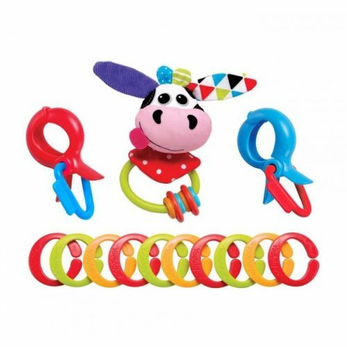 Yookidoo YKD40153 Clips, Rattle 'N' Links-Cow