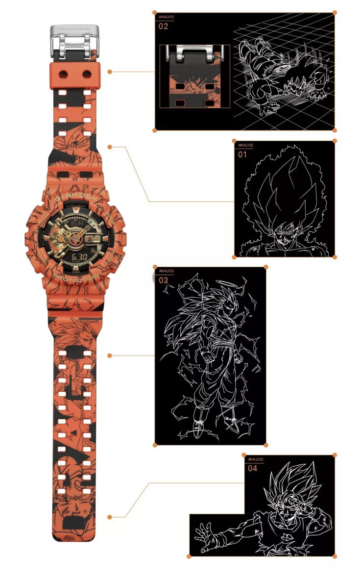 BNIB G-Shock x Dragon Ball Z GA-110JDB-1A4 + Receipt HBX Hypebeast