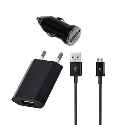 3in1 Ladegerät für Samsung J1 J3 J5 & 2016 KFZ Adapter Daten Ladekabel Netzteil  - Bild 1 von 1