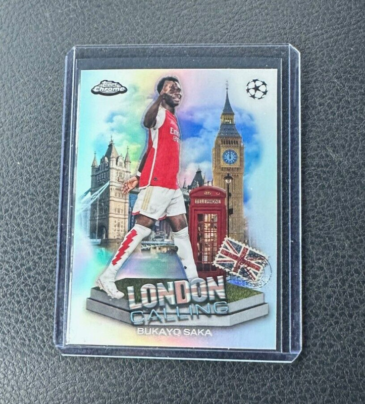 2023-24 Topps Chrome UEFA Bukayo Saka London Calling