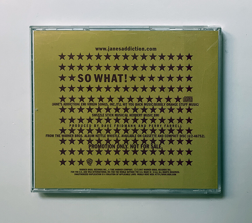 Jane's Addiction So What! Promo Tanslucent CD Pro-CD-9060 Perry
