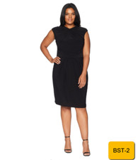 Adrianna Papell Matte Jersey Sheath Dress Black 10 Adrianna Papell Women's Dress