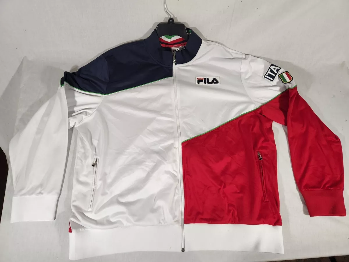 Fila red blue white jacket deals