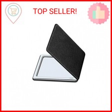Compact Vanity Mirror for Men, Black, Travel Makeup Mirror for Handbag Pocket Wa