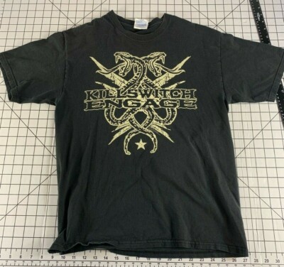 Vintage Killswitch Engage Rock Metal Band Tour Promo T Shirt Distressed Grunge 