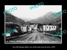 OLD 8x6 HISTORIC PHOTO OF LAVA HOT SPRINGS IDAHO THE MAIN ST & STORES c1920