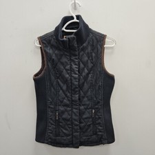 Schoffel Islington Diamond Quilt Country Farm Navy Fleece Gilet Vest Size Uk 8 