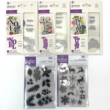 Crafters Companion Gemini Lot 5 Christmas Stamp & Die Kits Photopolymer Holidays
