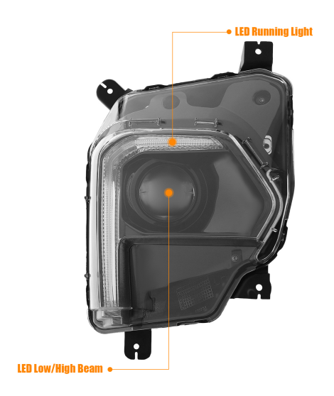 Passenger Side LED Headlight Assembly For 2022-2023 Chevrolet Traverse W/ DRL - Direct Fit GM2503537