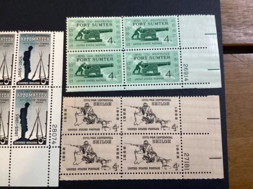 ICOLLECTZONE US Plate Blocks 1178-1182 XF NH Complete Civil War Series of five - Picture 3 of 3