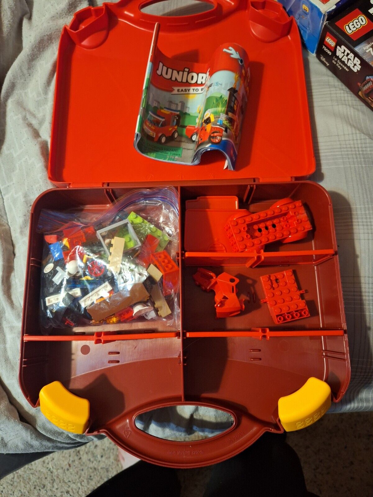 LEGO Juniors Fire Patrol Red Suitcase 10685  All pieces w/ Case & Manual