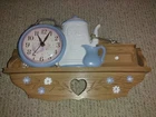 Vintage Burwell Plastic Coffee Time Kitchen Primitives Clock 1988 Tested