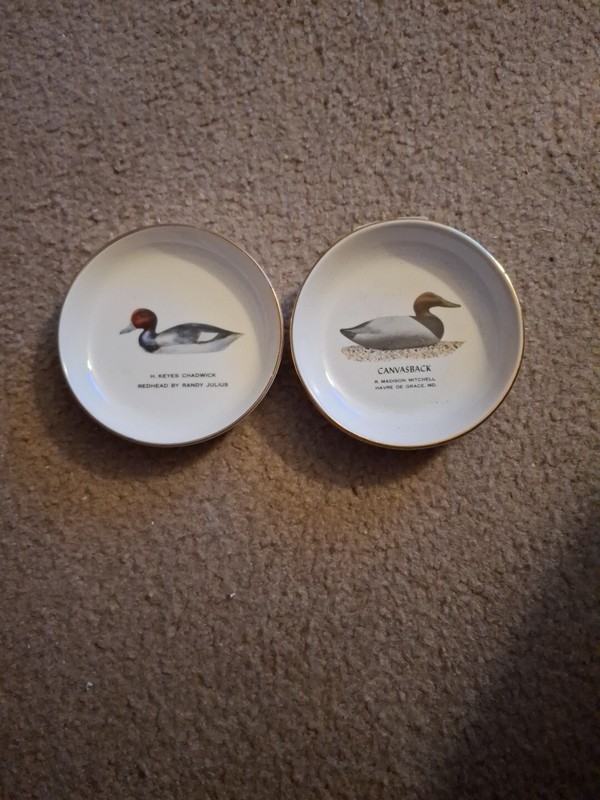 Vintage Ducks Unlimited Ceramic Coasters Plates King Philip Chapter Gardner MA