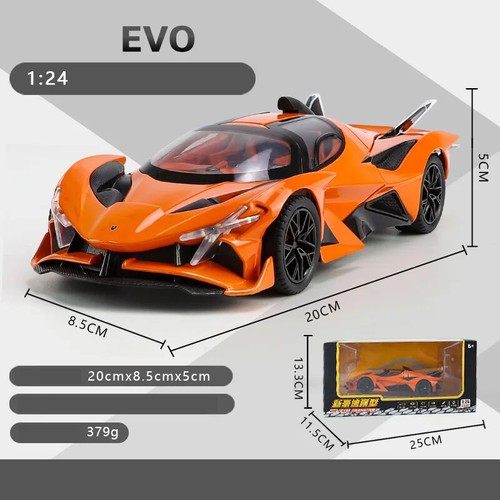 1:24 Apollo Project EVO Model Super Sport Racing Car Diecast Toy Vehicle Light - Bild 7 von 27