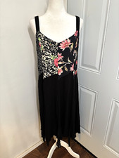 Zoe California Dress Womens Large Patchwork Midi Boho Hippie Fairy Indie Vintage