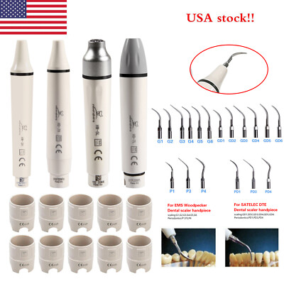USA Dental Ultrasonic Piezo Scaler Tips/ Wrench/ Scaler Handpiece Fit EMS/DTE