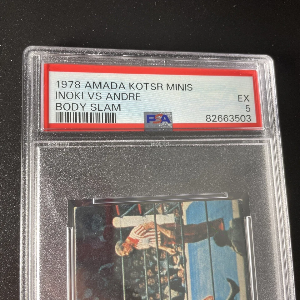 Tarjeta de 5 AMADA KOTSR MINIS INOKI VS ANDRE BODY SLAM 1978 PSA Foto 2 de 4