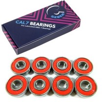 CAL 7 ABEC-7 BEARINGS 8 pcs PRO LONGBOARD SKATEBOARD BEARINGS SPACER