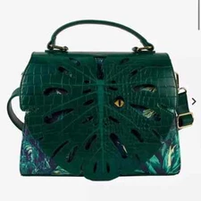 Loungefly Jurassic World Velociraptor Palm Frond Glow-in-the-Dark Crossbody Bag