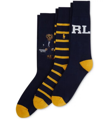 Polo RALPH LAUREN Socks Men's Polo Bear Three Pair Set