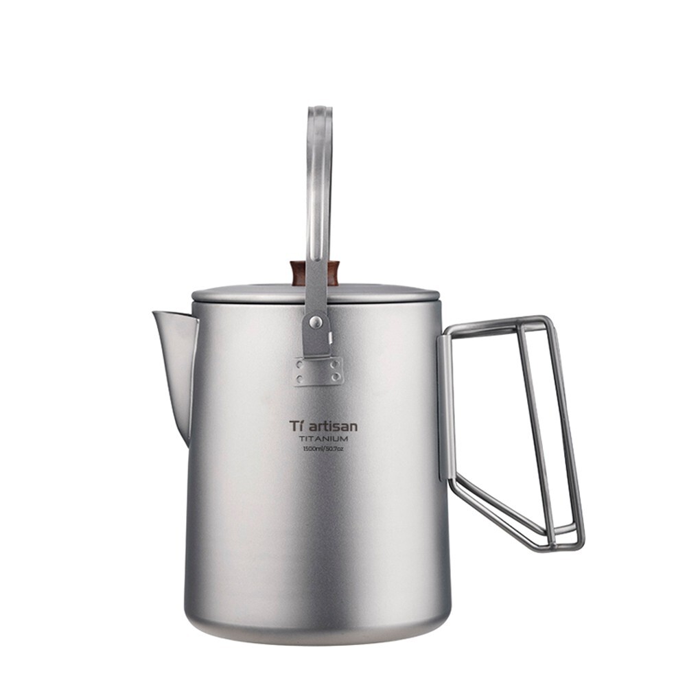 1.5L Coffee Kettle Camping Tea Pot Outdoor Hanging Coffee Maker Parts