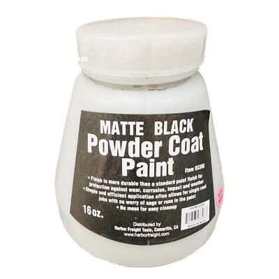 HFT 16 Oz. Matte Black Powder Coat Paint Finish Protects Against Corrosion No Mess