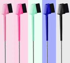 Baby Hair Edge Brush Pintail Double Sided Eyebrow Comb 3 in 1 Edge Control Brush