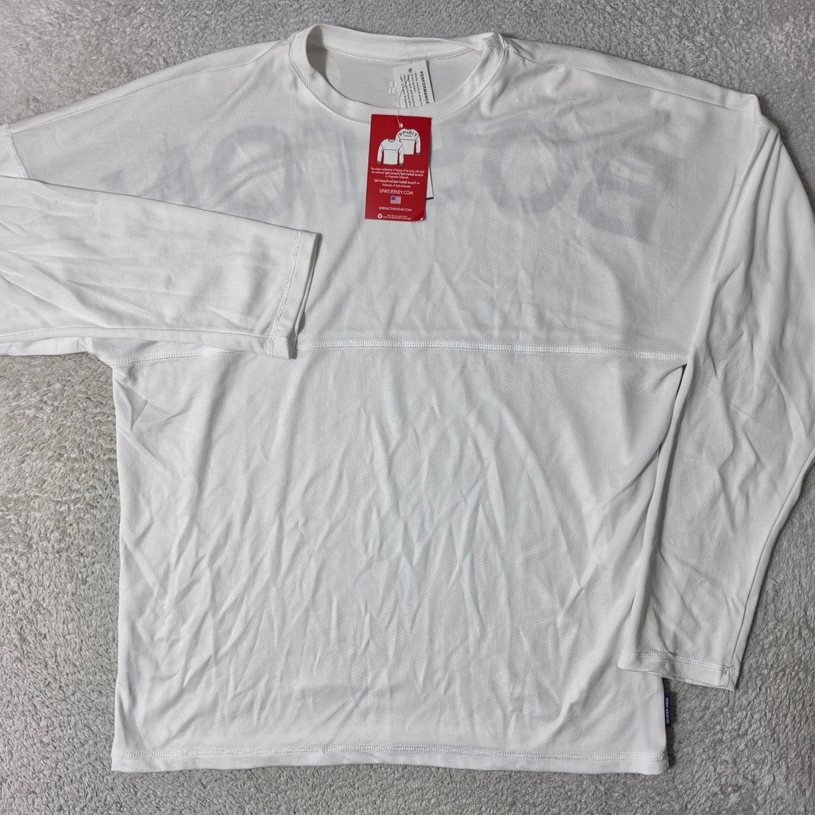 NEW! BOSTON Spirit Jersey Shirt Mens M White Performance UV Protection BT1005