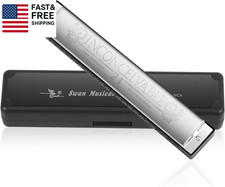 Harmonica Professional Harp Armonica Key of C 24 Hole Polyphony Diatonic Mouth O