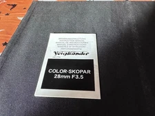 Voightlander Color Skopar 28/3.5 manual
