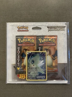 DUOPACK PACK POKEMON 20 ANS GÉNÉRATIONS XY DOUBLE DRACAUFEU CELEBI - Photo 1/2