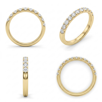 Acredo Memoire Bandring 750 Gold 18K Diamant 0,72ct G/SI Gelbgold Damen 3,29g