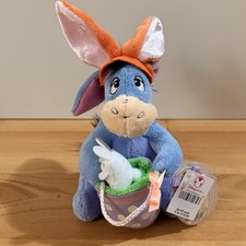 Disney Store Eeyore Easter Bunny Plush w Basket Exclusive Winnie The Pooh 8  