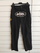 Corteiz Guerrillaz Cargo Trousers Black Mens Small W28 L29 Streetwear Utility