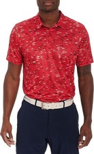 Robert Graham Men's NAUTICAL NET Classic Fit Short Sleeves Red Polo T-Shirt