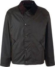 Barbour Transport OS Waxed Cotton Jacket Olive Green NWT Size 34