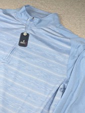 NWT johnnie-O Bert Performance 1/4 Zip Pullover Maliblu Blue Size M