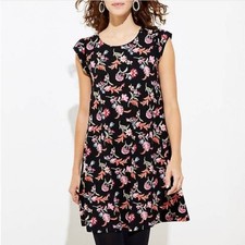 Loft Short Sleeve Swing Dress | Floral | EUC | XL