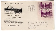 #750a Mt Ranier National Park 1934 FDC - Planty #25