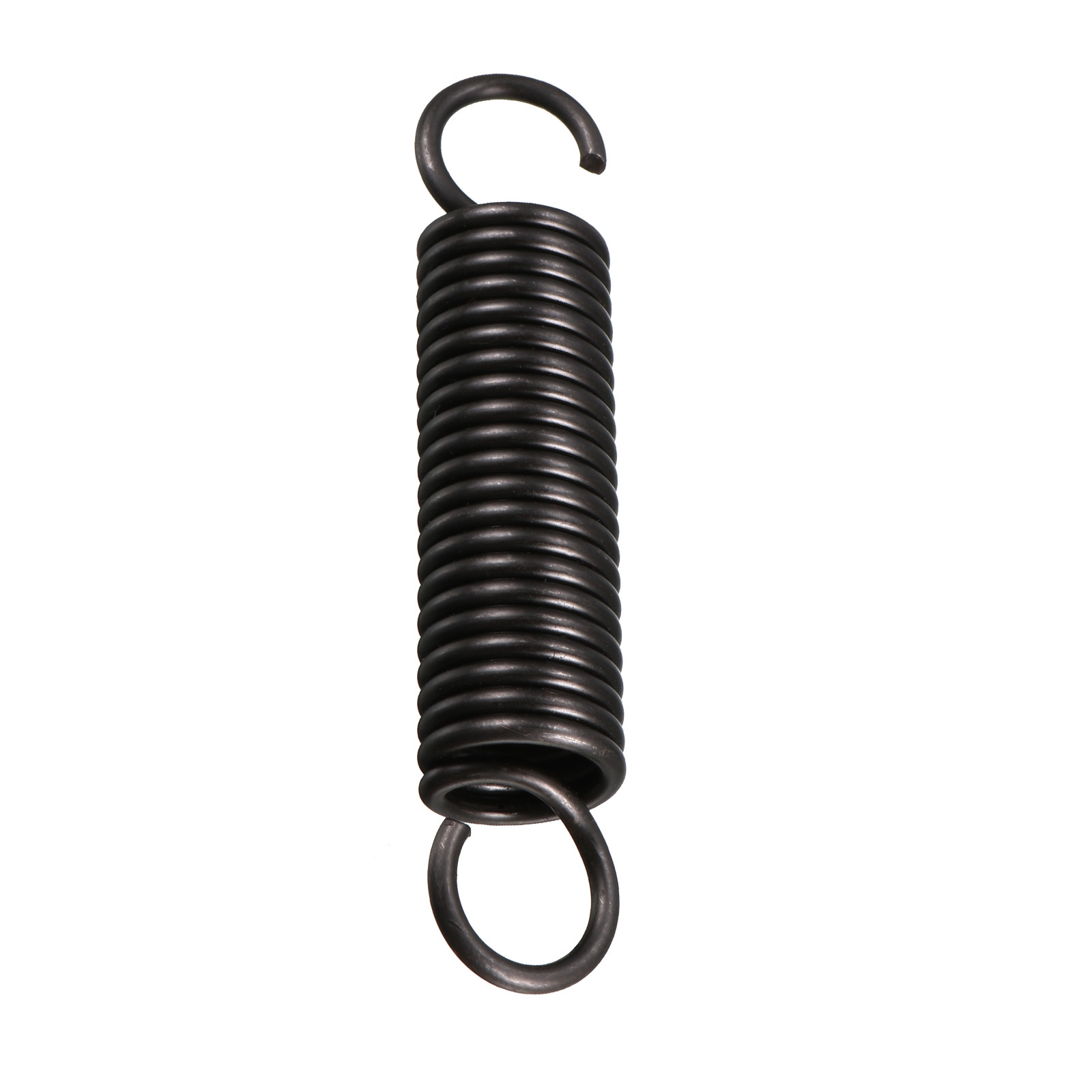 2.5x18x90mm Black Steel Extension Spring Compressed Extended