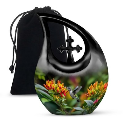 Curious Humming Bird Urns for Human Ashes Adult Men, Memorial Urn (10 Inch)